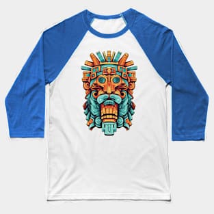 Mayan Mask Baseball T-Shirt